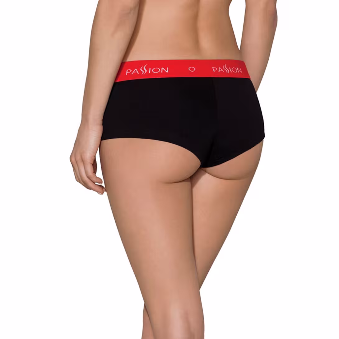 Трусики-шортики Passion PS003 PANTIES L, black — фото 2