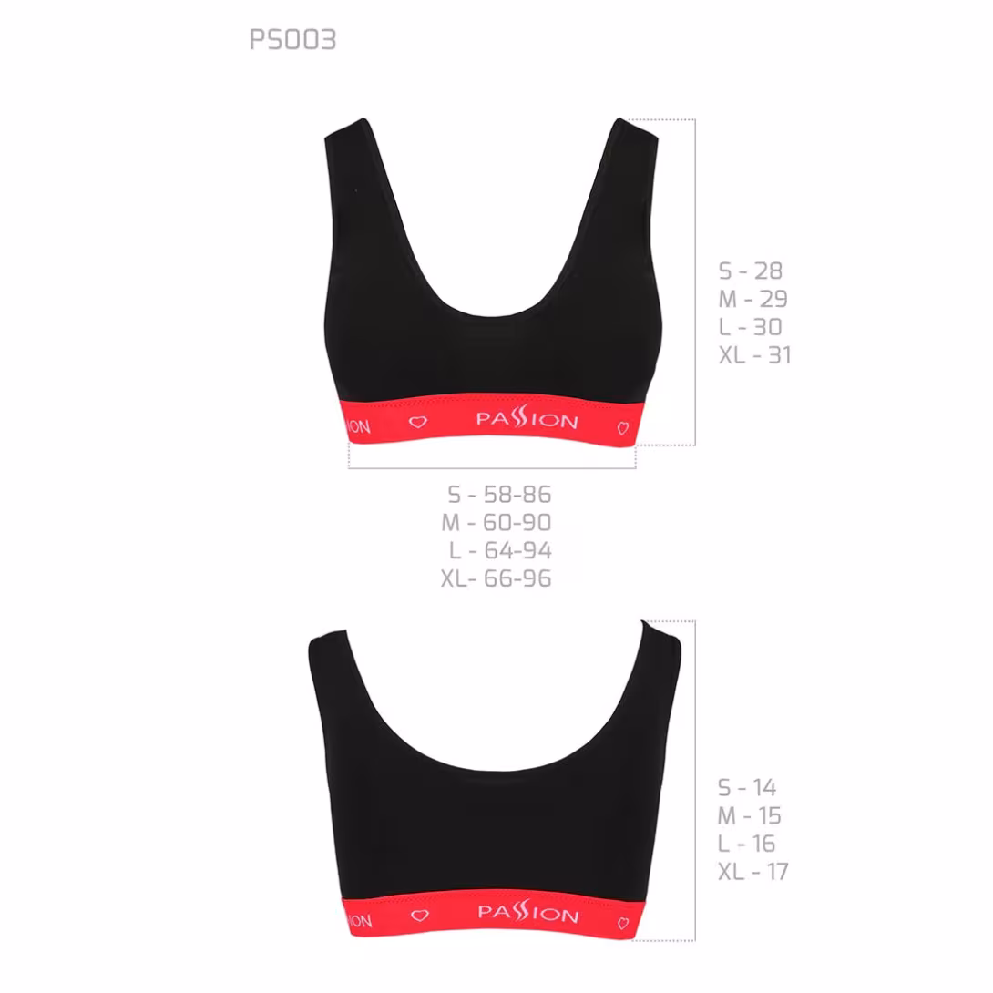 Спортивний топ на широких бретелях Passion PS003 TOP M, black — фото 6
