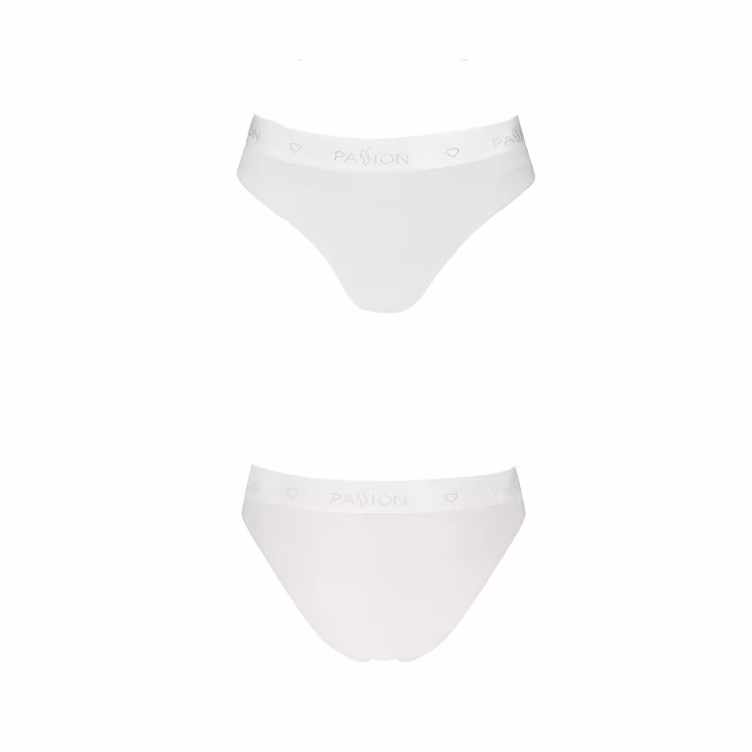 Трусики з прозорою вставкою Passion PS006 PANTIES S, white — фото 4