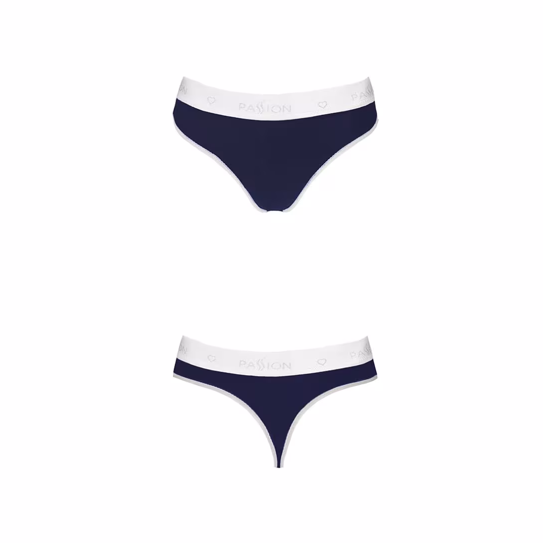 Спортивні трусики-стрінги Passion PS007 PANTIES S, navy blue — фото 5