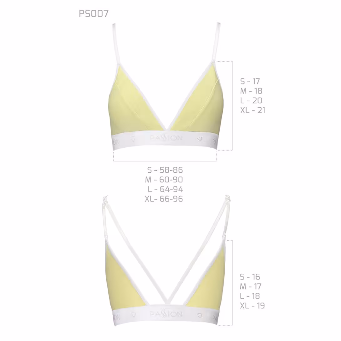 Спортивний топ з подвійними бретелями Passion PS007 TOP XL, yellow — фото 5