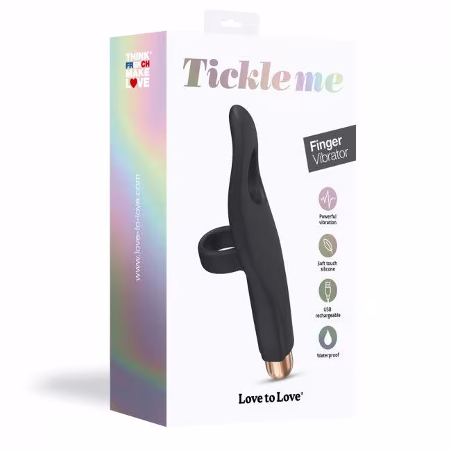 Вібратор на палець Love To Love Tickle me - BLACK ONYX перезаряджається, 3 варіанти використання — фото 7