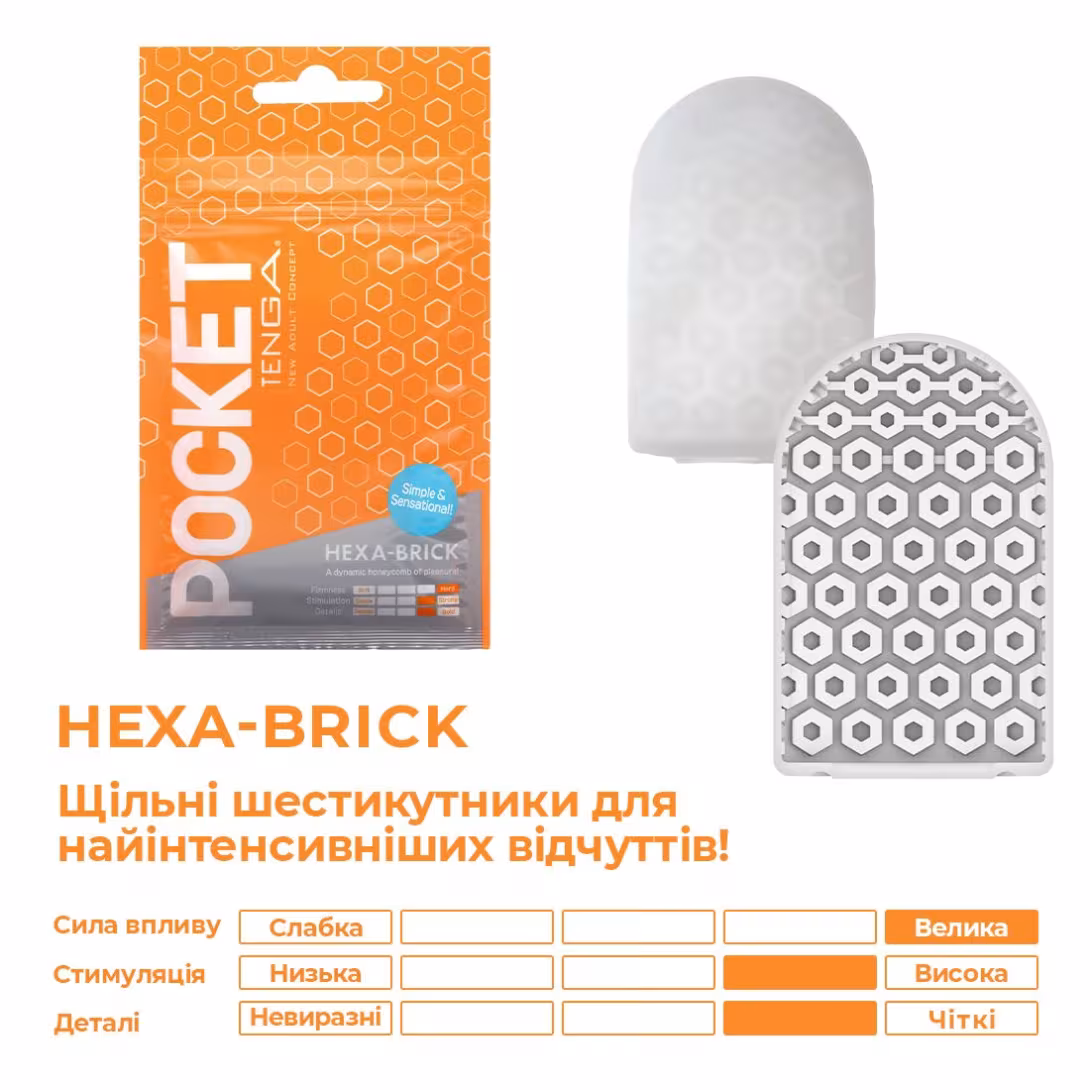 Мастурбатор TENGA Pocket Hexa-Brick — фото 3