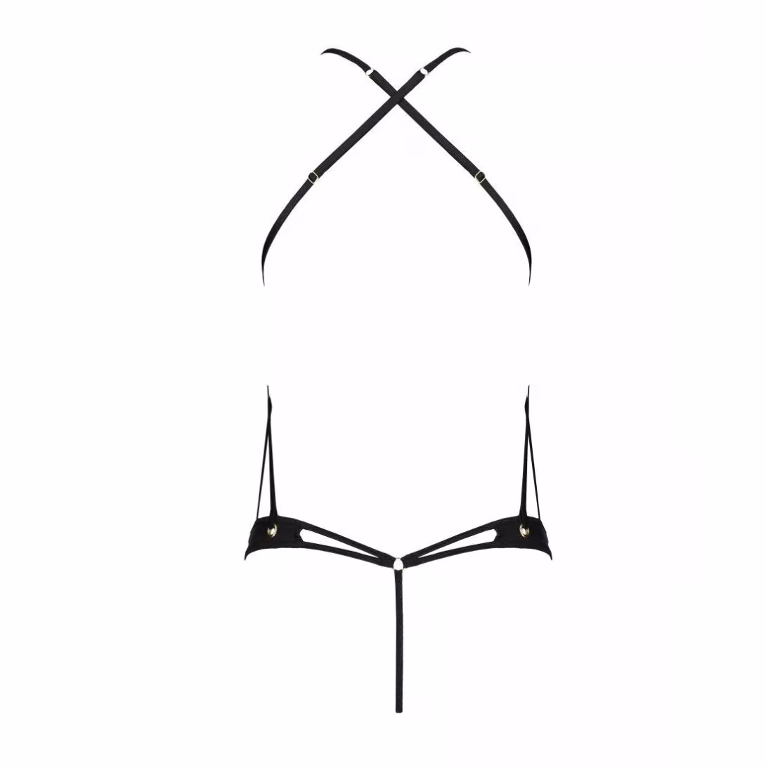 Розпродаж!!! Боді з екошкіри з ремінцями та перфорацією Tamaris Body black L/XL — Passion — фото 4