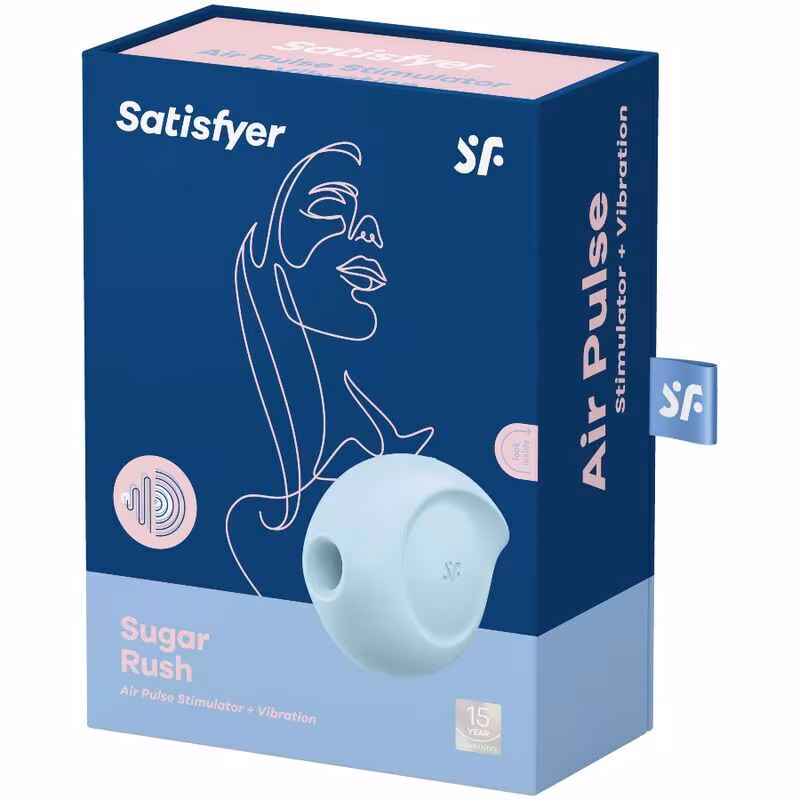 Вакуумний кліторальний стимулятор із вібрацією Satisfyer Sugar Rush Blue (м'яте паковання!!!) — фото 5