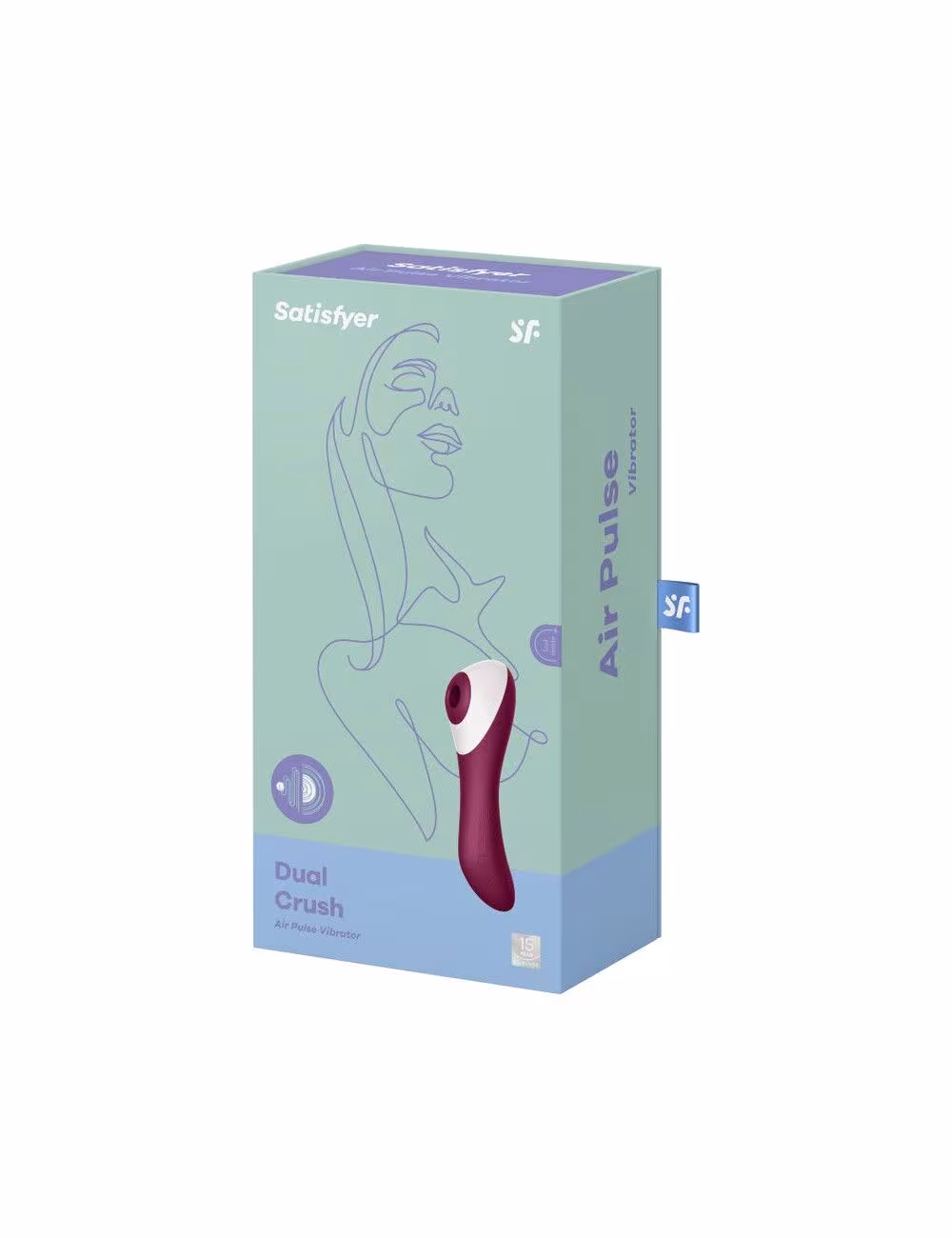 Вакуумний стимулятор із вібрацією Satisfyer Dual Crush Wine Red — фото 4