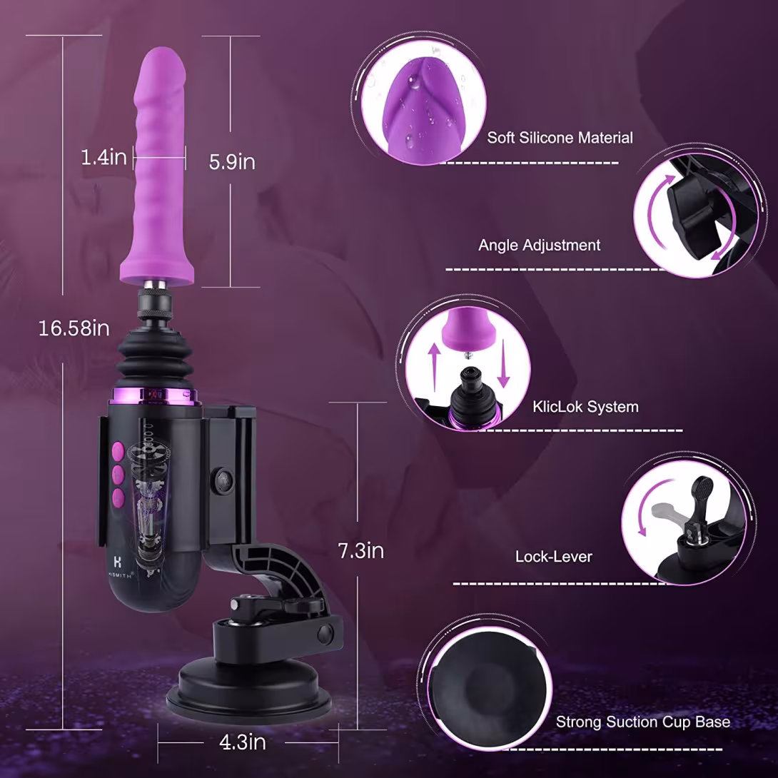 Міні секс-машина Hismith Mini Capsule Sex-Machine with Strong Suction Cup, потужна, перезаряджувана — фото 5