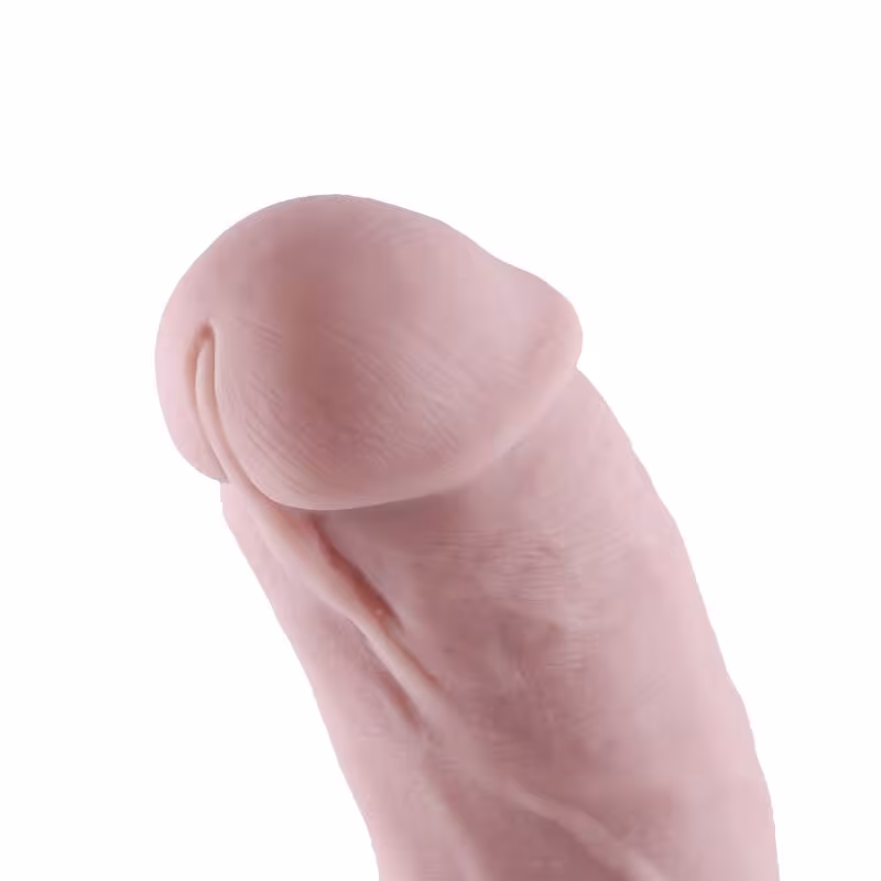 Силіконовий фалоімітатор для секс-машин Hismith 8.3″ Silicone Dildo, вигнутий, система KlicLok — фото 5