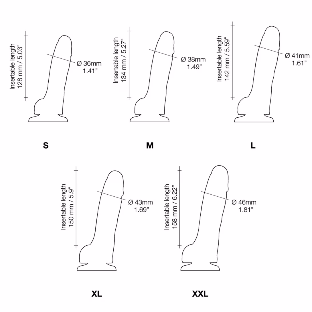 Реалістичний фалоімітатор Strap-On-Me Sliding Skin Realistic Dildo Black XL, ефект рухливої шкіри — фото 7
