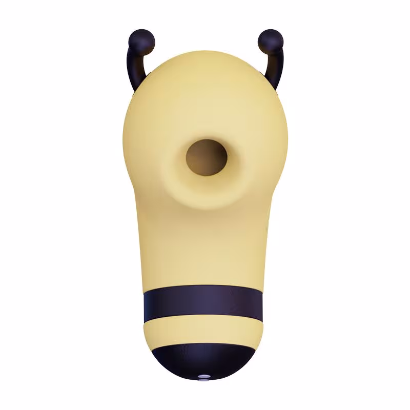 Вакуумний стимулятор із мікрострумами KISSTOY Beebe Yellow, на палець — фото 2