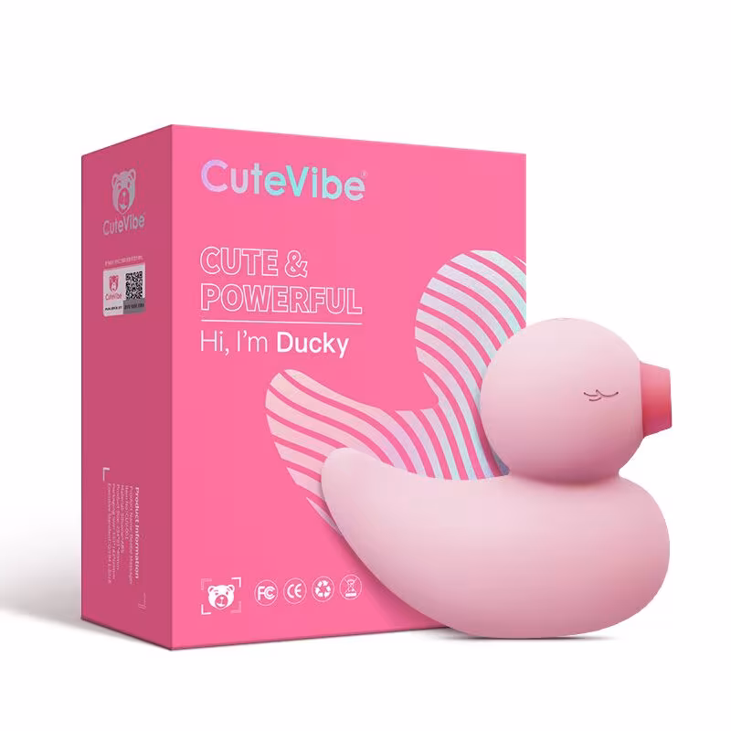 Вакуумний вібратор-качечка CuteVibe Ducky Pink — фото 4