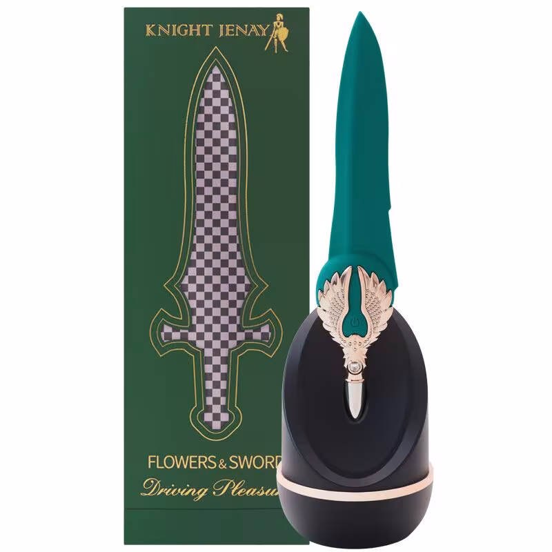 Вишуканий вібратор Knight Jenay FLOWERS & SWORD, маска, стрічка та лубрикант у комплекті — фото 7