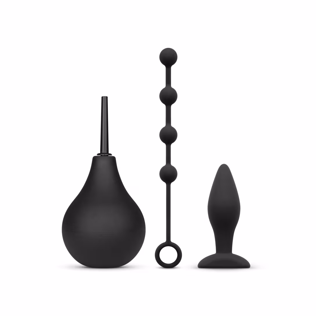 Набір новачка для анальної стимуляції Nexus ANAL BEGINNER KIT, спринцівка, анальне намисто і пробка