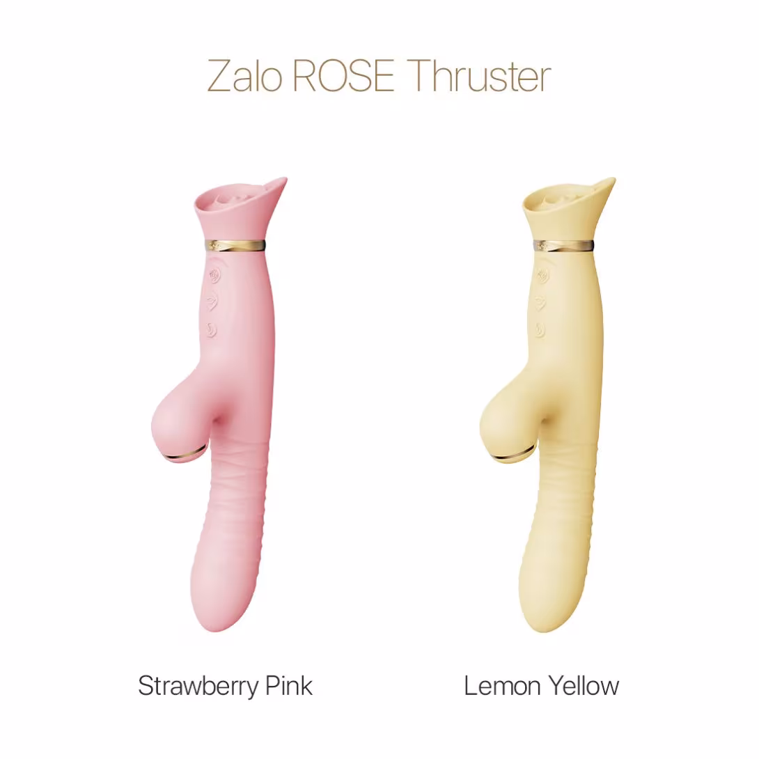 Пульсатор-вібратор із вакуумною стимуляцією клітора Zalo - ROSE Thruster Lemon Yellow — фото 8