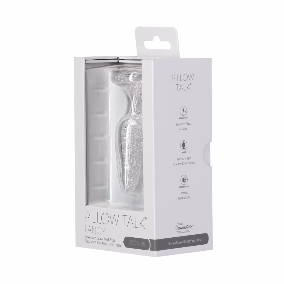 Скляна анальна пробка Pillow Talk Fancy Luxurious Glass Anal Plug, ⌀3,1см, віброкуля в подарунок — фото 7