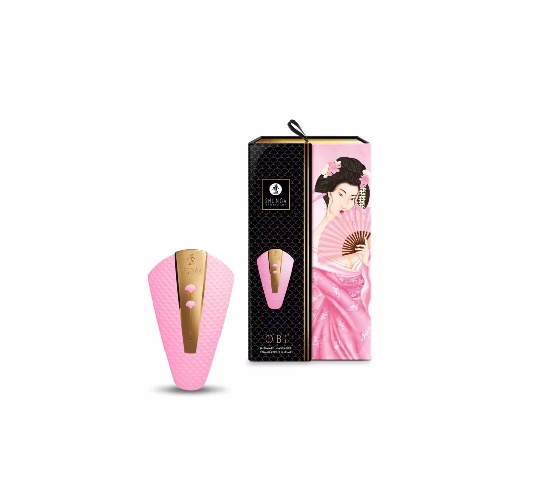 Кліторальний вібратор Shunga Obi Light Pink — фото 6