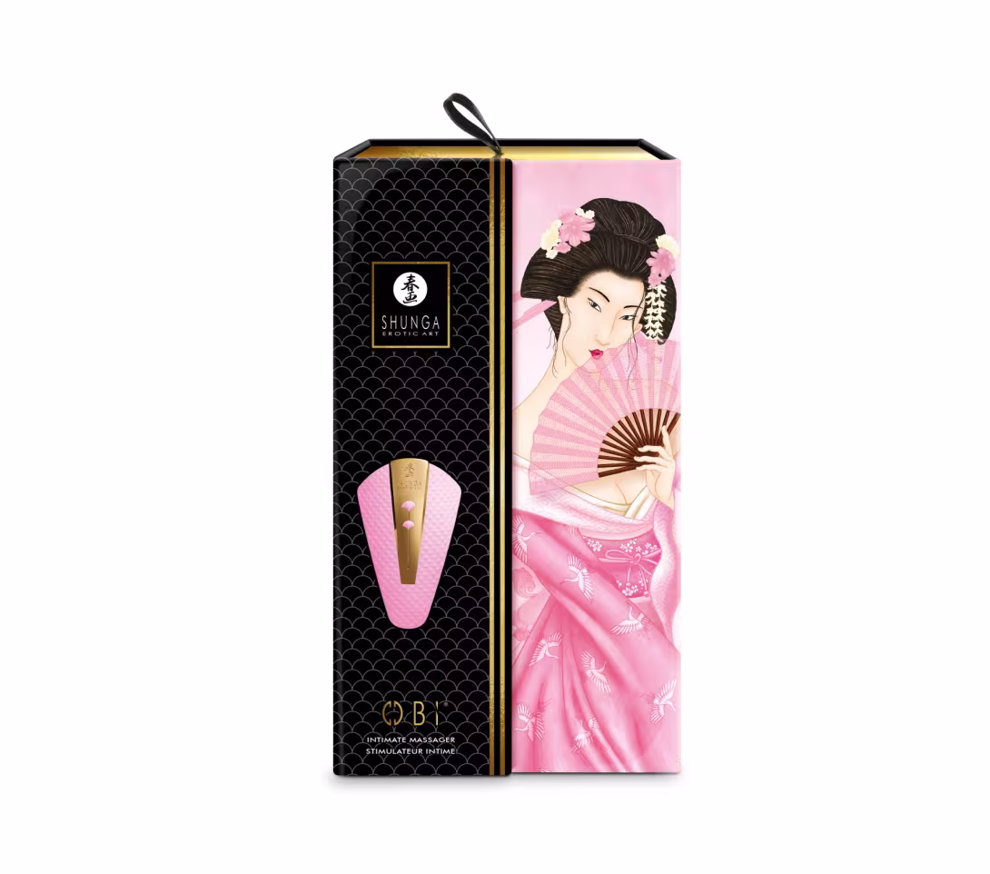 Кліторальний вібратор Shunga Obi Light Pink — фото 8