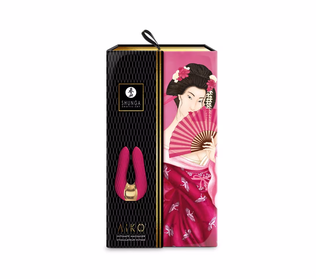 Вібратор для клітора Shunga Aiko Raspberry, гнучкі кінчики — фото 6