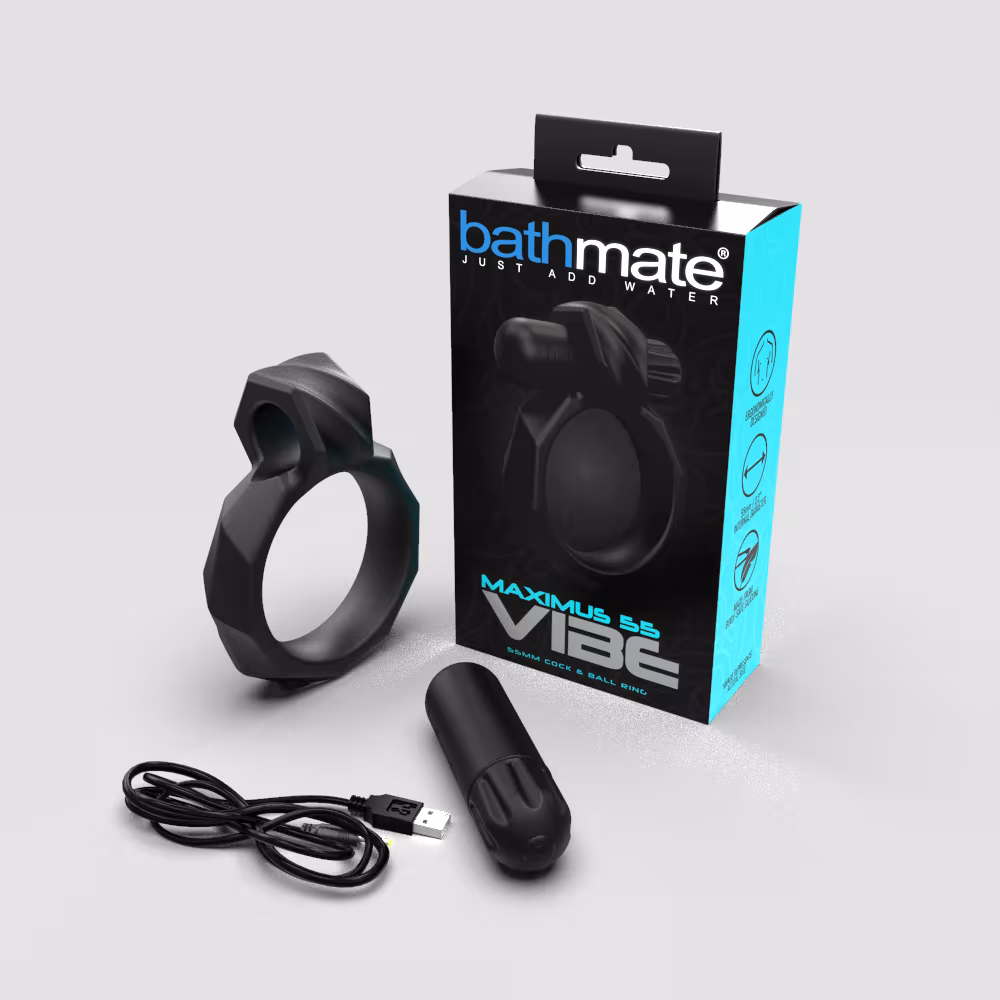 Ерекційне кільце з віброкулею Bathmate Maximus VIBE 55mm, перезаряджається — фото 2