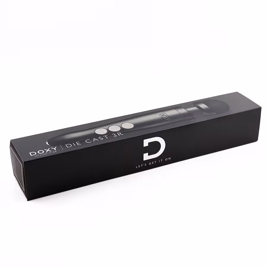 Вібромасажер DOXY Die Cast 3R - Matte Black, дуже потужний, перезаряджуваний, металевий корпус — фото 4