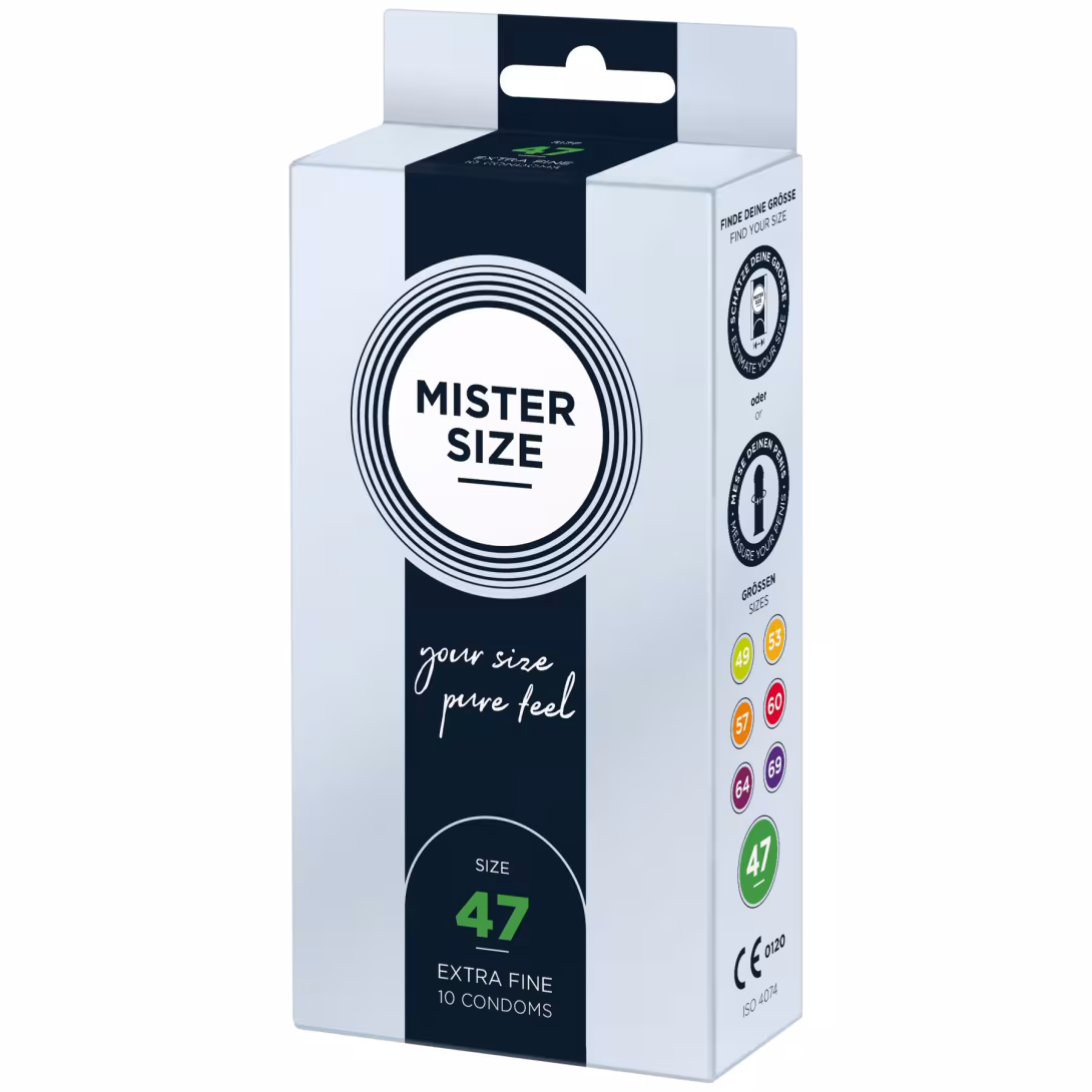 Презервативи Mister Size - pure feel - 47 (10 condoms), товщина 0,05 мм — фото 2