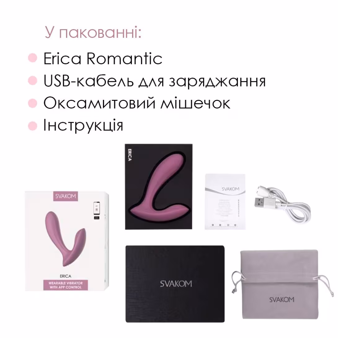 Смарт-вібратор у трусики Svakom Erica Romantic Rose, дуже гнучкий, 2 мотори — фото 7