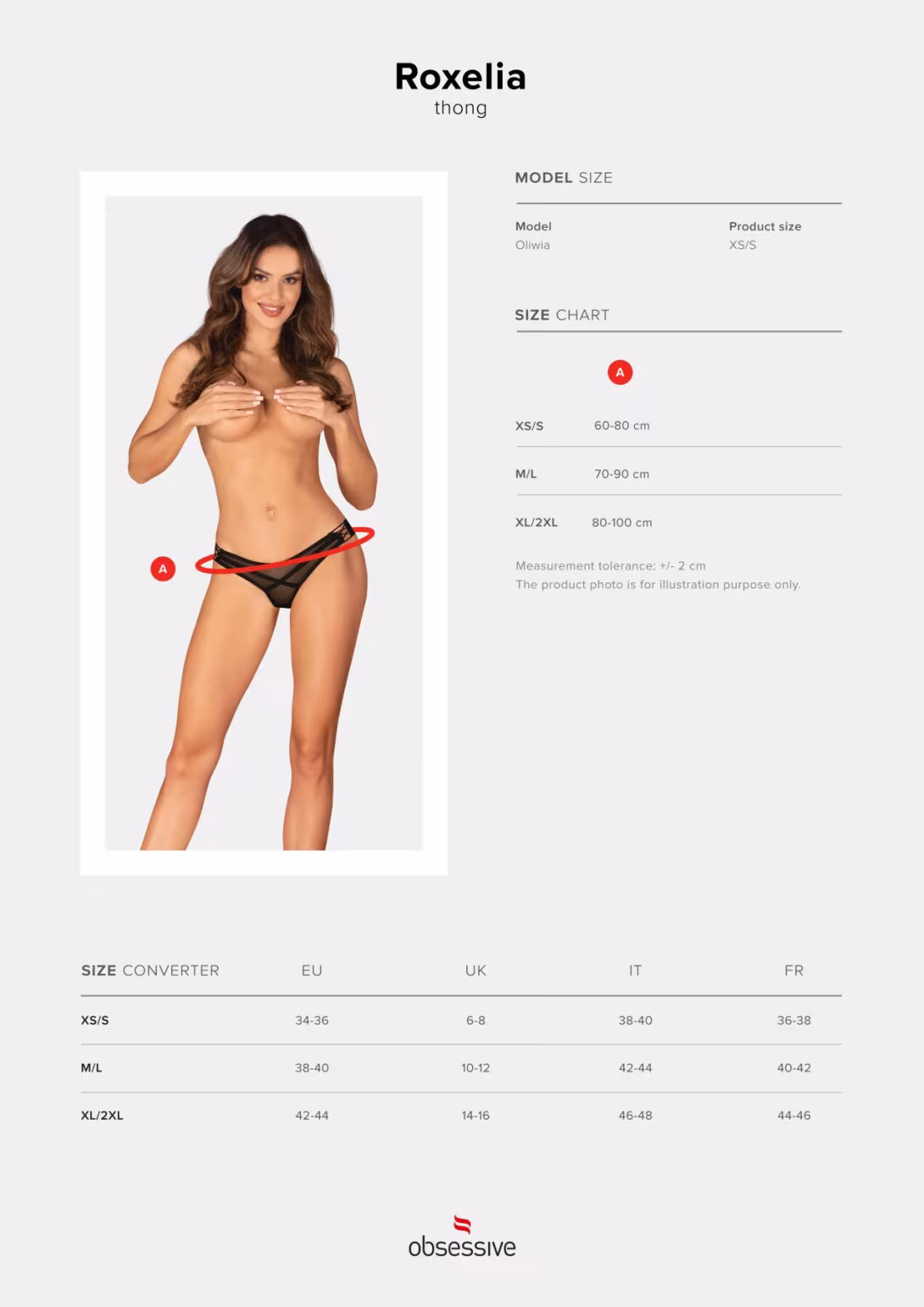 Трусики Obsessive Roxelia thong XL/2XL — фото 5
