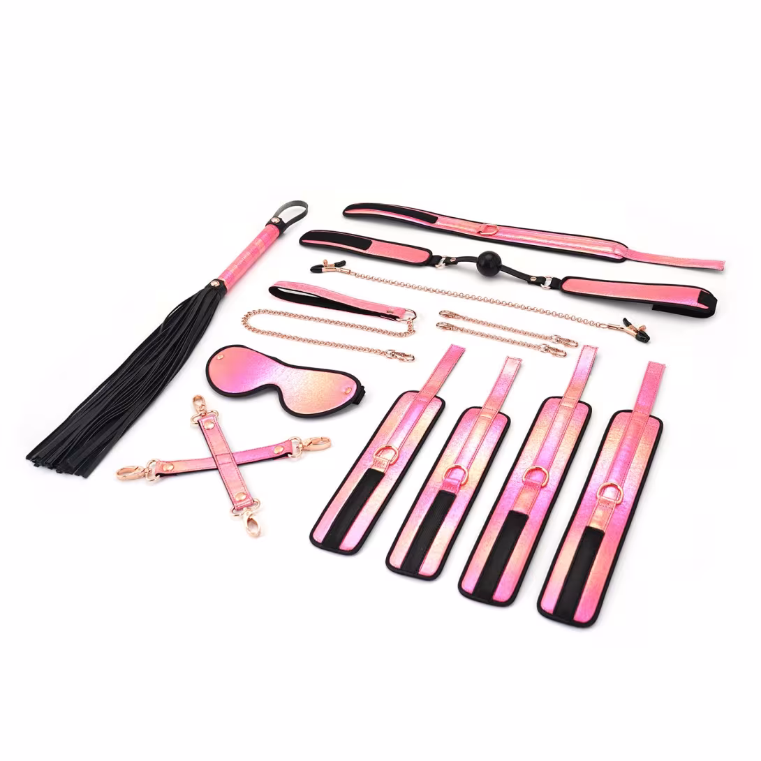 БДСМ-набір Liebe Seele Vivid Sakura 8 Pieces Set, 8 аксесуарів, екошкіра на оксамитовій основі — фото 2