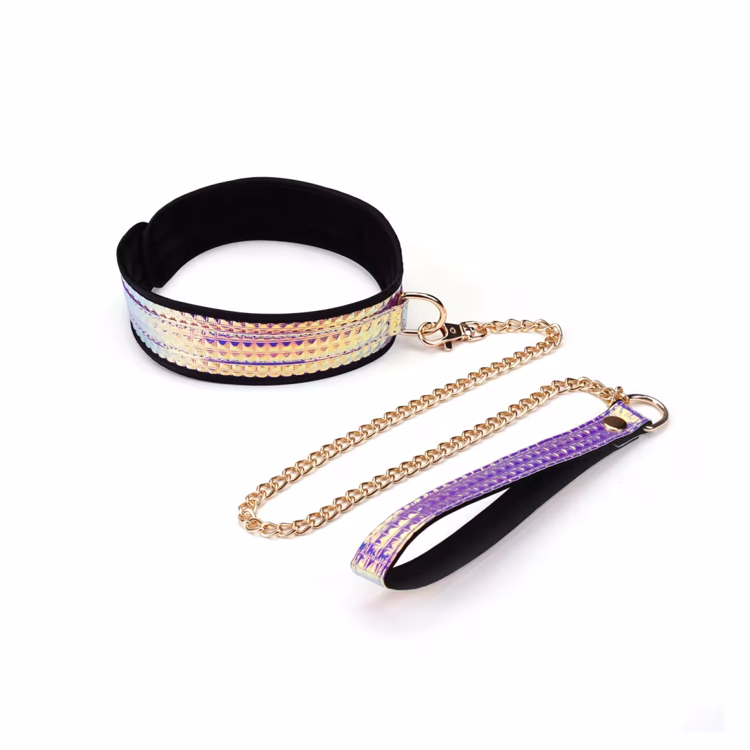 Набір Liebe Seele Pink G lossy 7pcs Bondage Kit, фіксатори, нашийник з повідцем, кляп, флогер, маска — фото 5