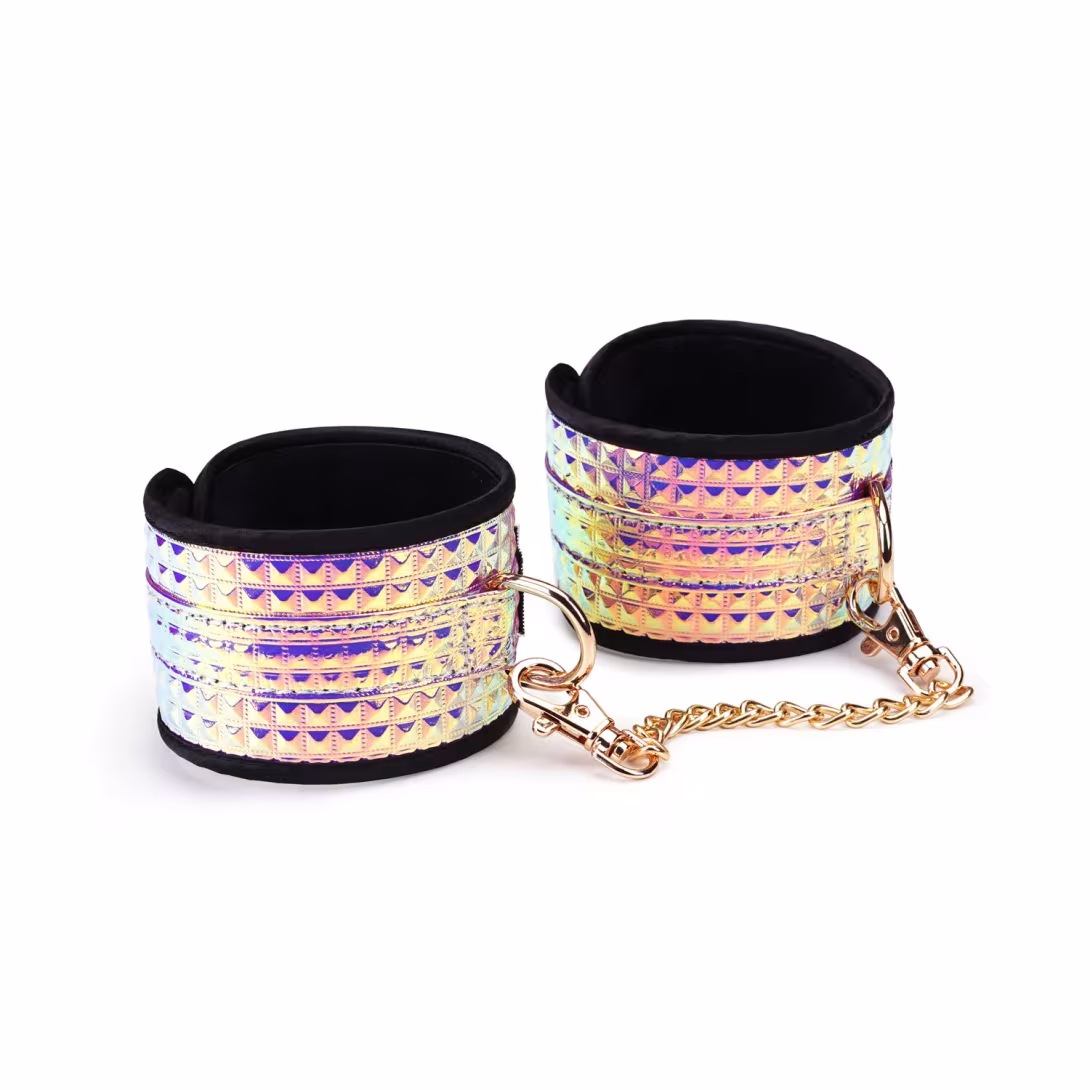 Набір Liebe Seele Pink G lossy 7pcs Bondage Kit, фіксатори, нашийник з повідцем, кляп, флогер, маска — фото 8