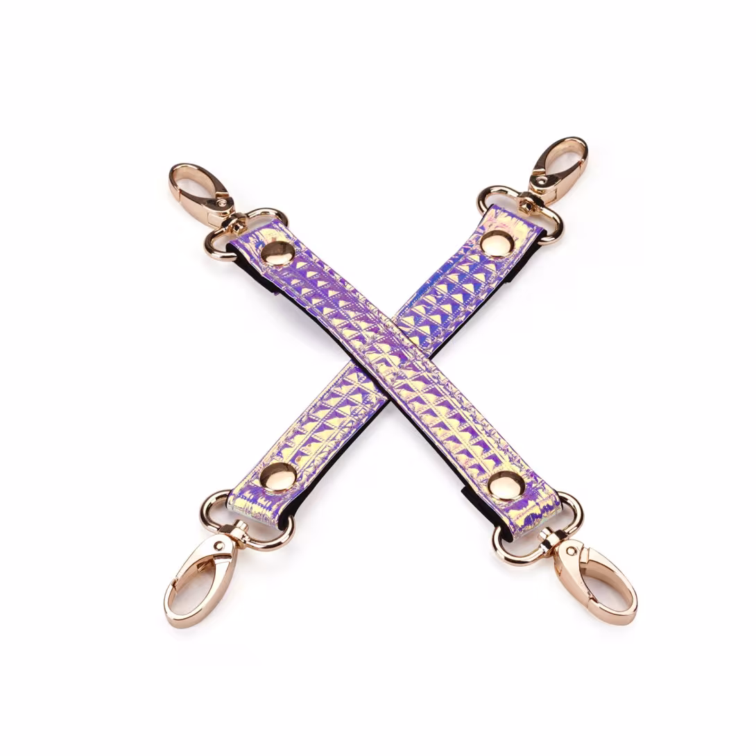 Набір Liebe Seele Pink G lossy 7pcs Bondage Kit, фіксатори, нашийник з повідцем, кляп, флогер, маска — фото 7