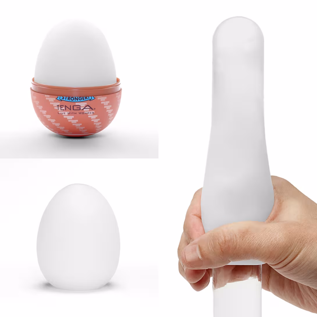 Мастурбатор-яйце Tenga Egg Spiral, щільний TPE, пробник лубриканту 5 мл — фото 2