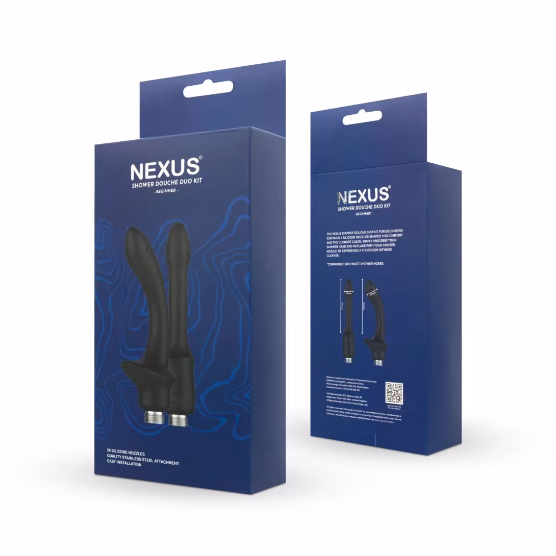 Набір анальних насадок для душу Nexus Beginner Shower Douche Duo Kit – Black, 2 шт. — фото 9