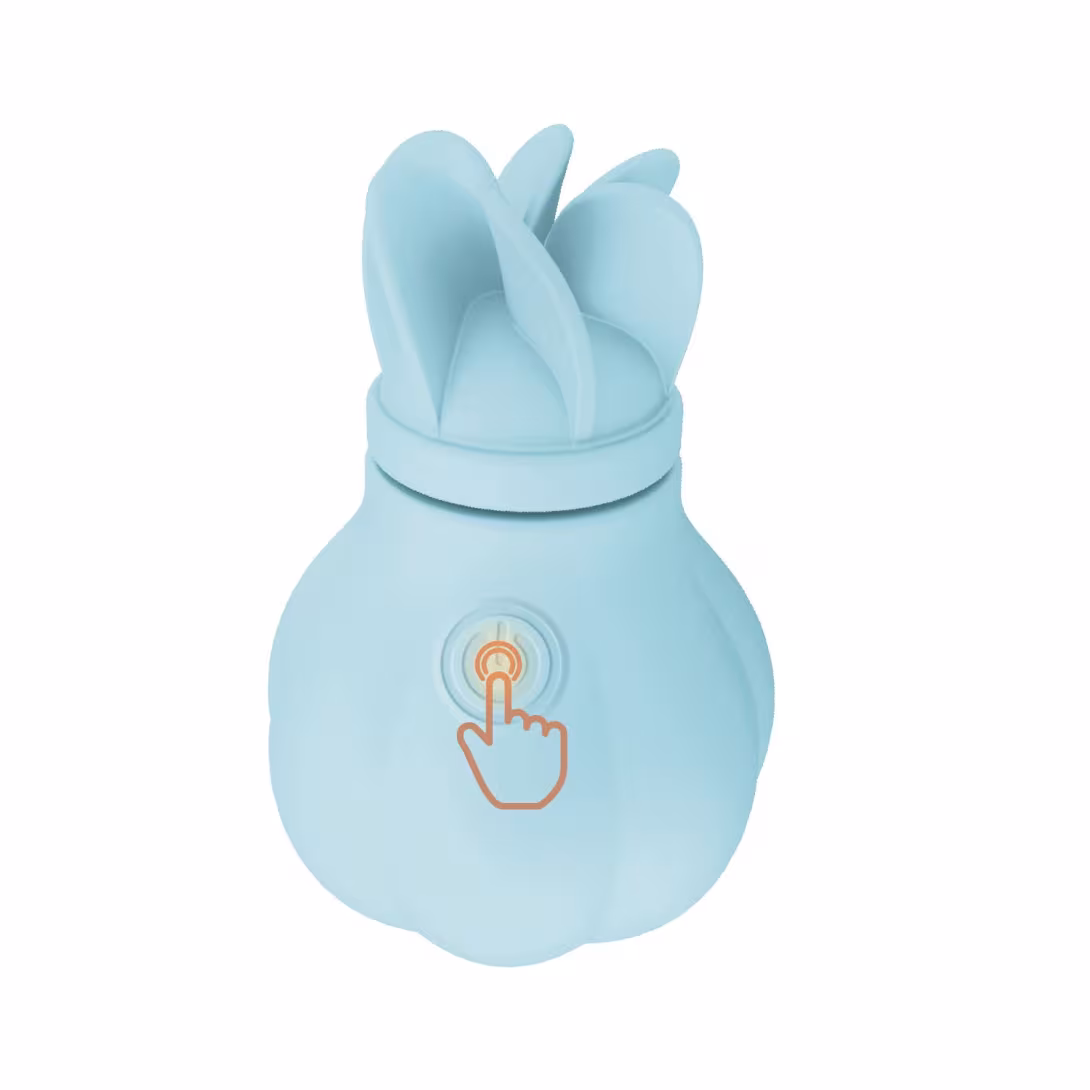 Вібратор Adrien Lastic Caress Blue з насадками для стимуляції ерогенних зон, які обертаються. — фото 6