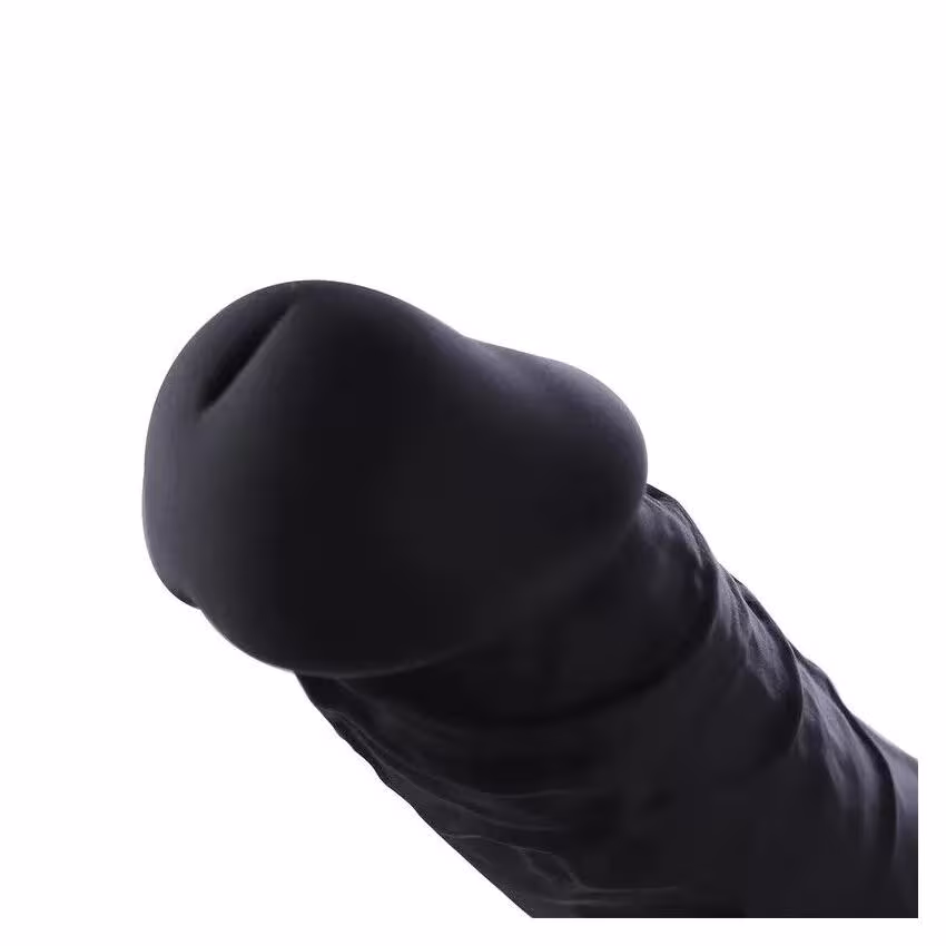 Фалоімітатор для секс-машин Hismith 8.3″ Silicone Dildo Black, система KlicLok, гнучкий стрижень — фото 6
