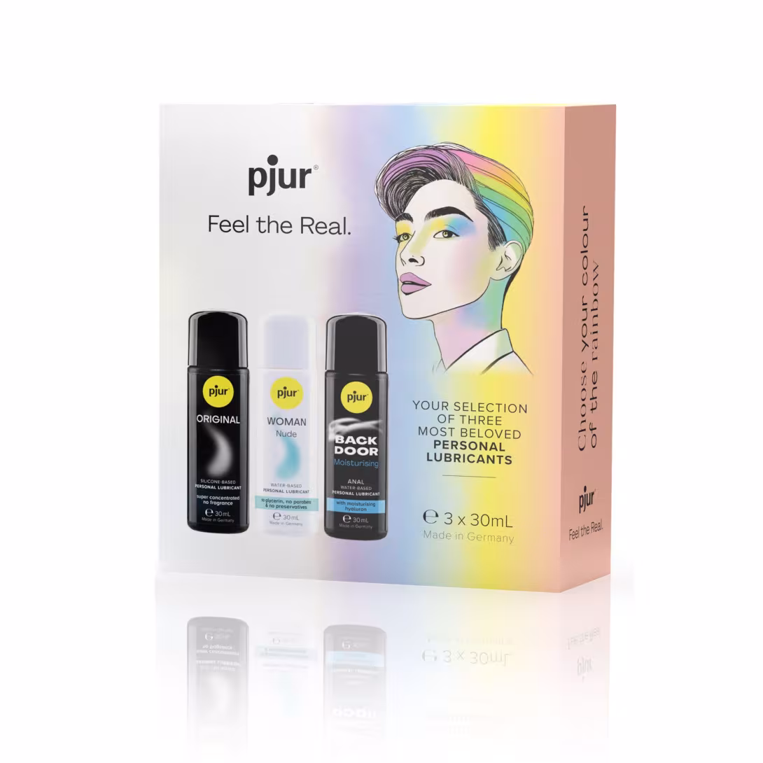 Набір лубрикантів pjur Pride Box 3х30 мл, 2 змазки на водній основі та 1 на силіконовій — фото 2