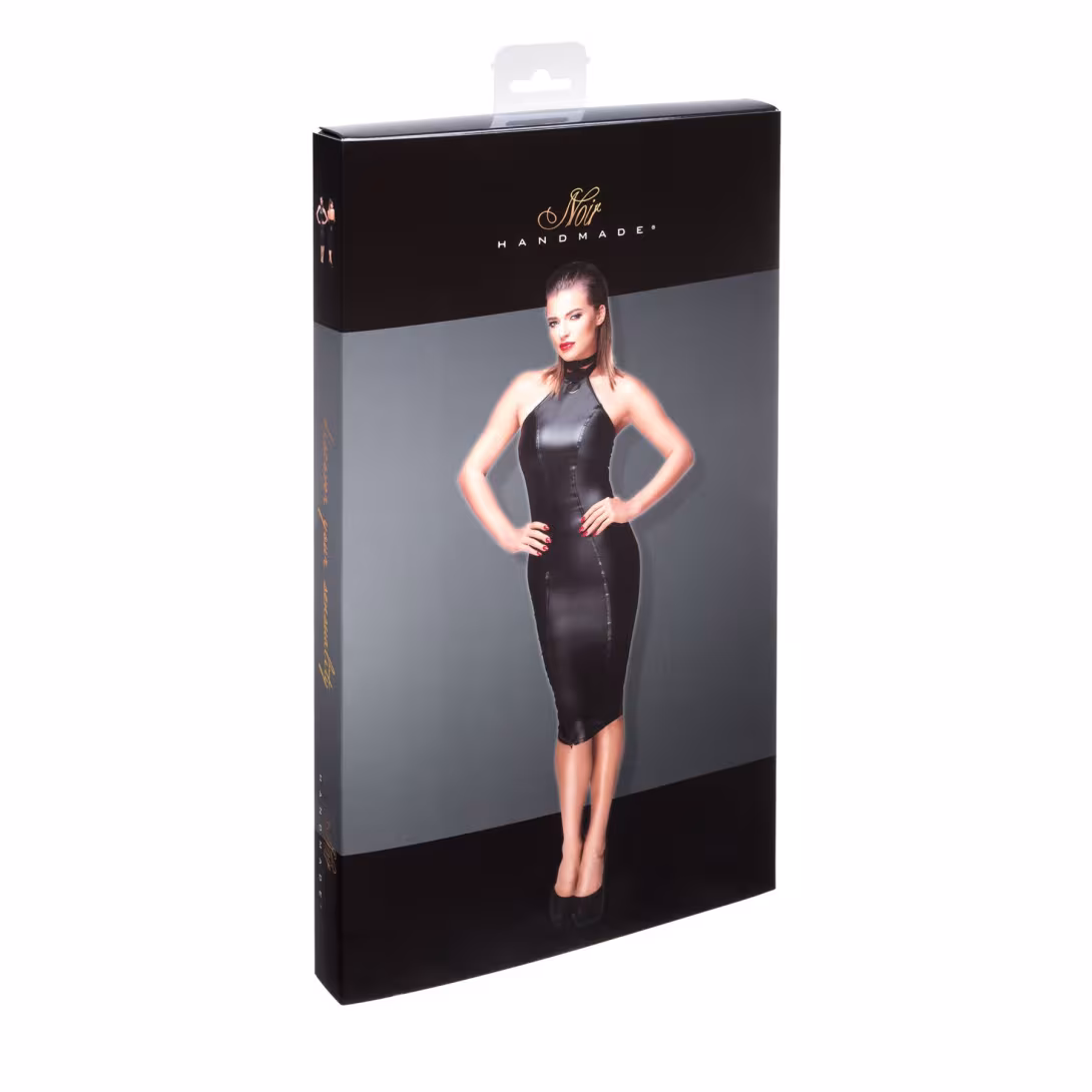 Сукня-олівець з мокрим ефектом Noir Handmade F160 Powerwetlook pencil dress, S — фото 6