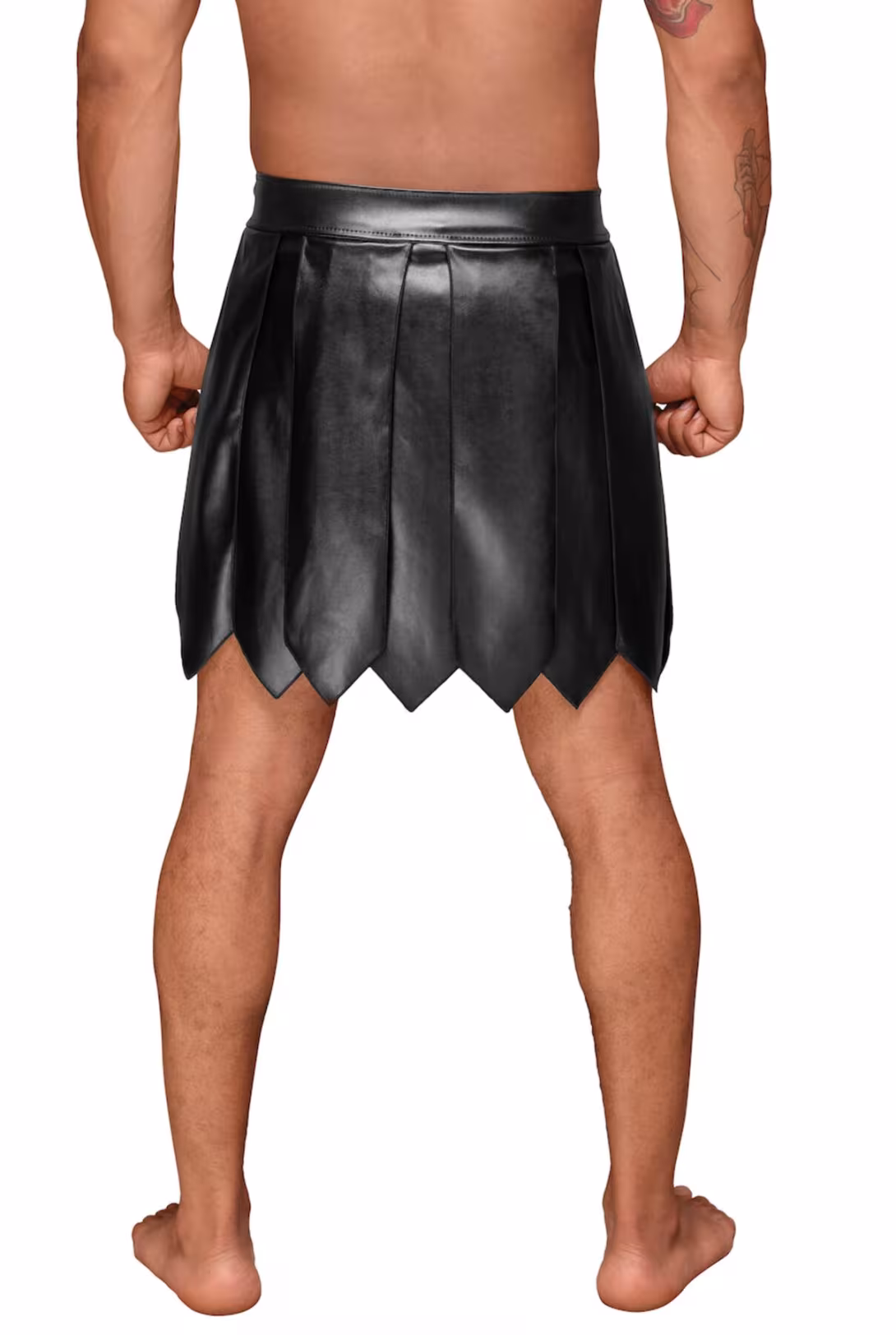 Чоловіча спідниця гладіатора Noir Handmade H053 Eco leather men's gladiator skirt, XL, екошкіра — фото 3