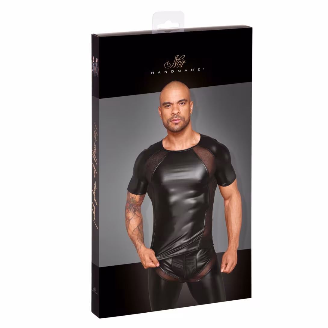 Футболка з мокрим ефектом Noir Handmade H056 Men's T-shirt made of powerwetlook, XL — фото 3