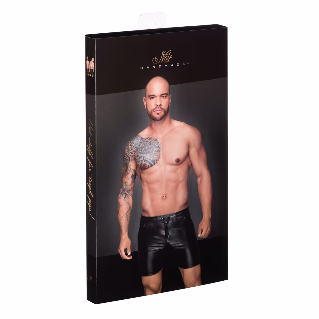 Чоловічі шорти з мокрим ефектом Noir Handmade H061 Powerwetlook shorts, XL — фото 4