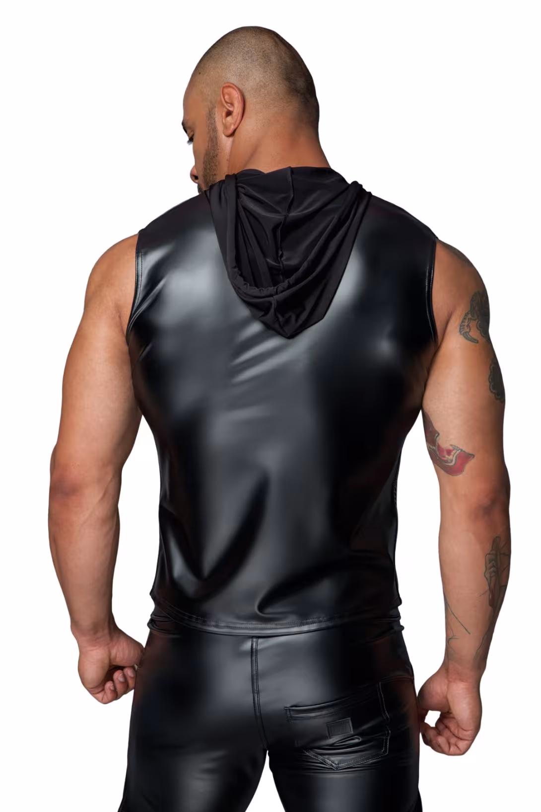 Чоловіча безрукавка з капюшоном Noir Handmade H062 Hooded Shirt, XL, мокрий ефект — фото 3