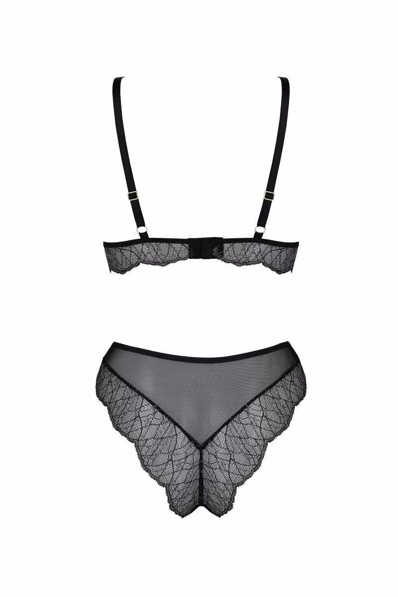 Комплект Passion AMBERLY SET black, L/XL, бралет і трусики бразиліана — фото 4