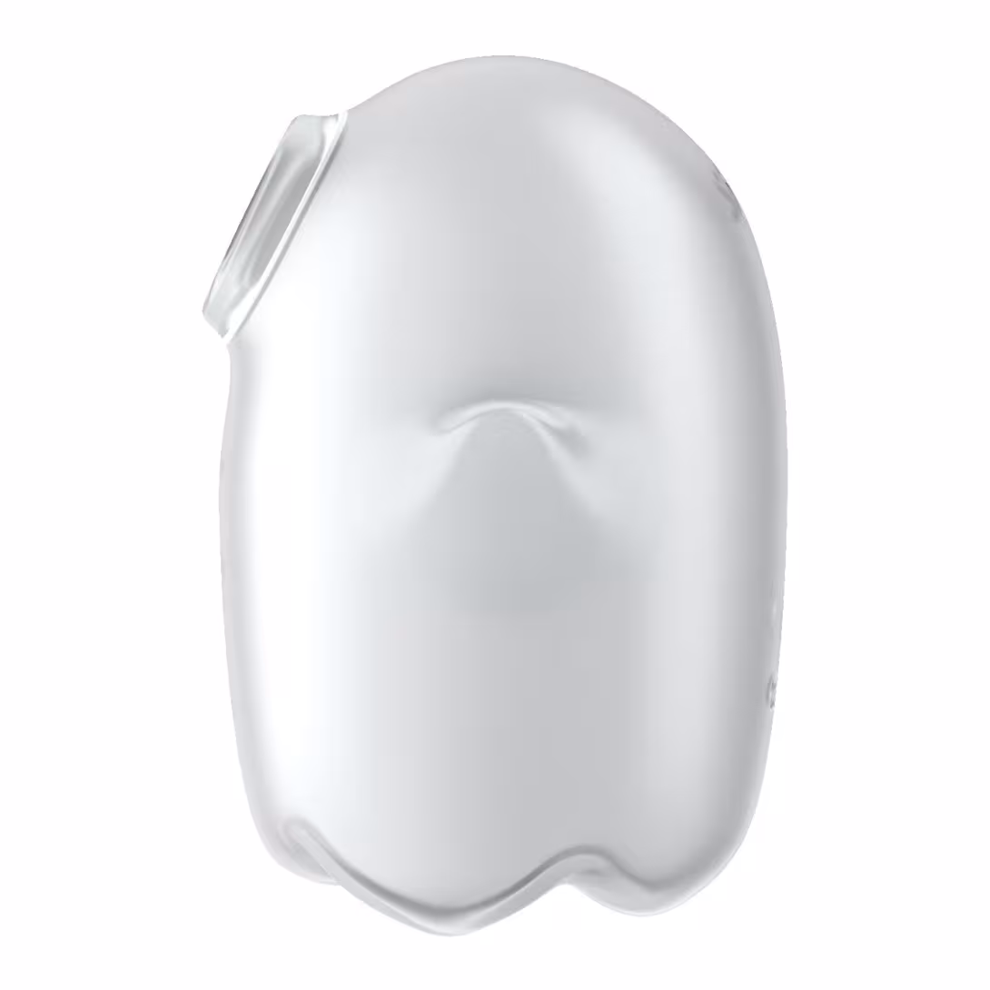 Вакуумний кліторальний стимулятор з вібрацією Satisfyer Glowing Ghost White, світиться в темряві — фото 3