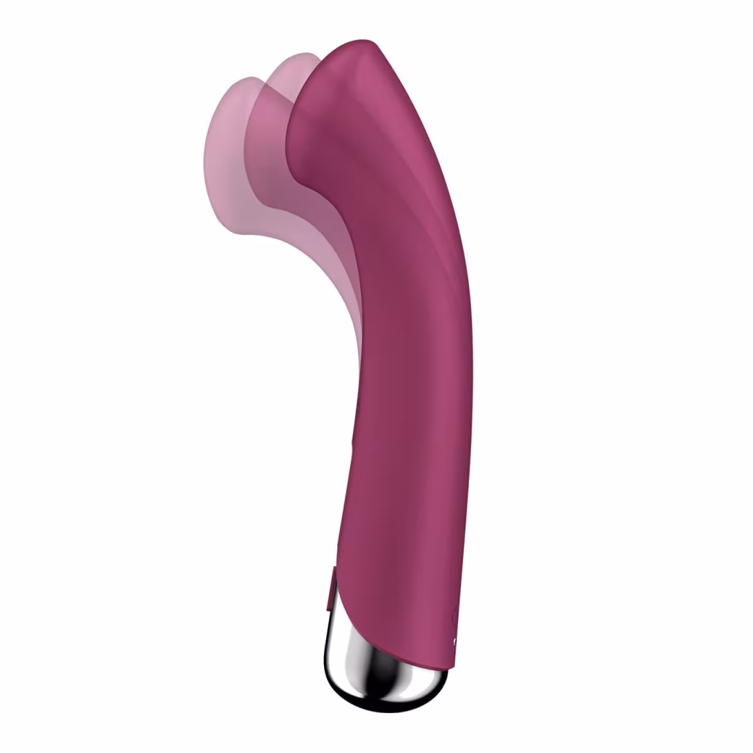 Вібратор з ротацією Satisfyer Spinning G-Spot 1 Red, плоский майданчик для стимуляції точки G — фото 2