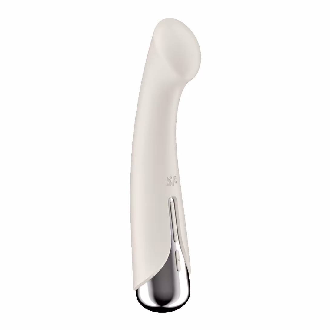 Вібратор з ротацією Satisfyer Spinning G-Spot 1 Beige, плоский майданчик для стимуляції точки G — фото 5