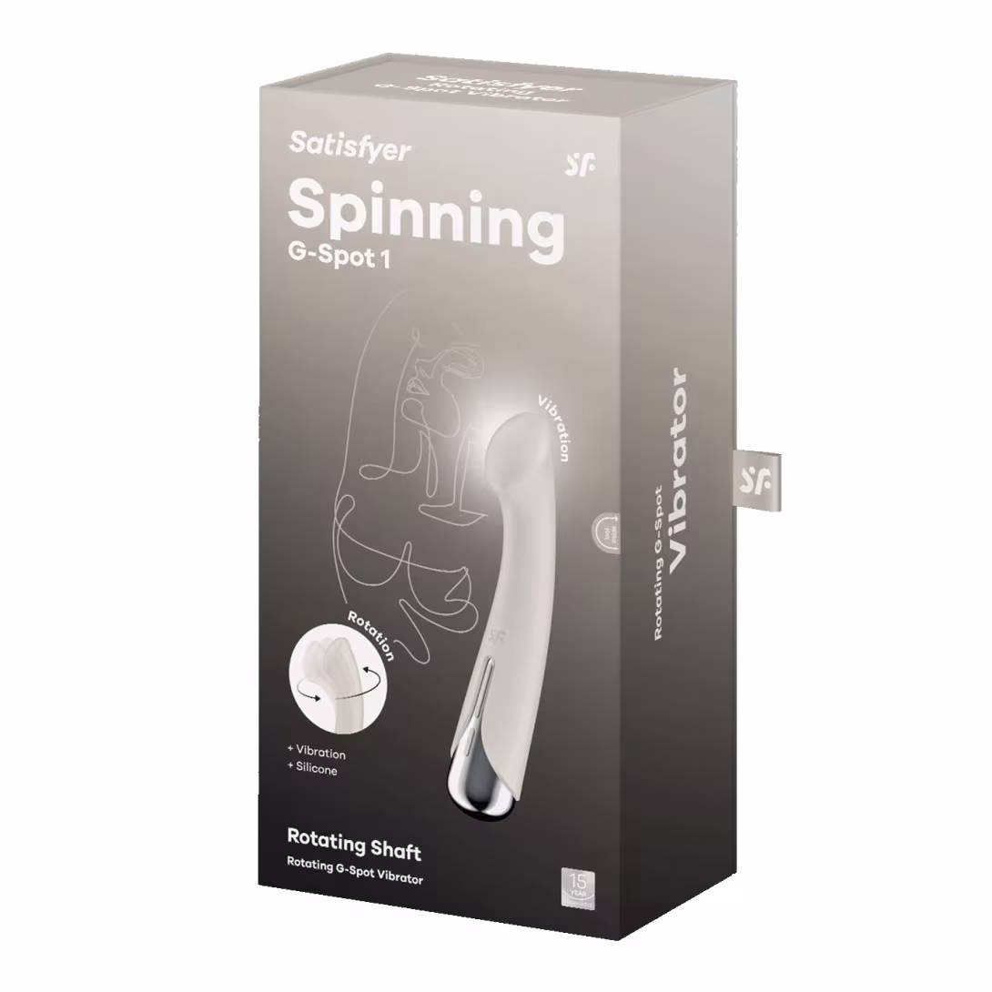 Вібратор з ротацією Satisfyer Spinning G-Spot 1 Beige, плоский майданчик для стимуляції точки G — фото 8
