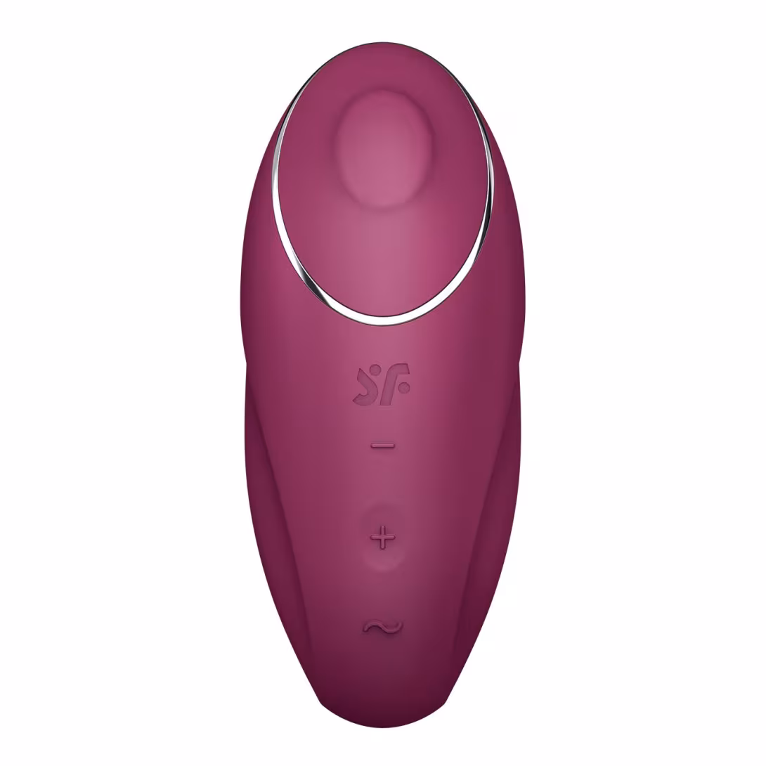 Вібростимулятор-пульсатор Satisfyer Tap & Climax 1 Red, ефект постукування пальцем, 2 мотори — фото 3