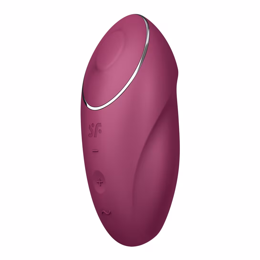 Вібростимулятор-пульсатор Satisfyer Tap & Climax 1 Red, ефект постукування пальцем, 2 мотори — фото 4