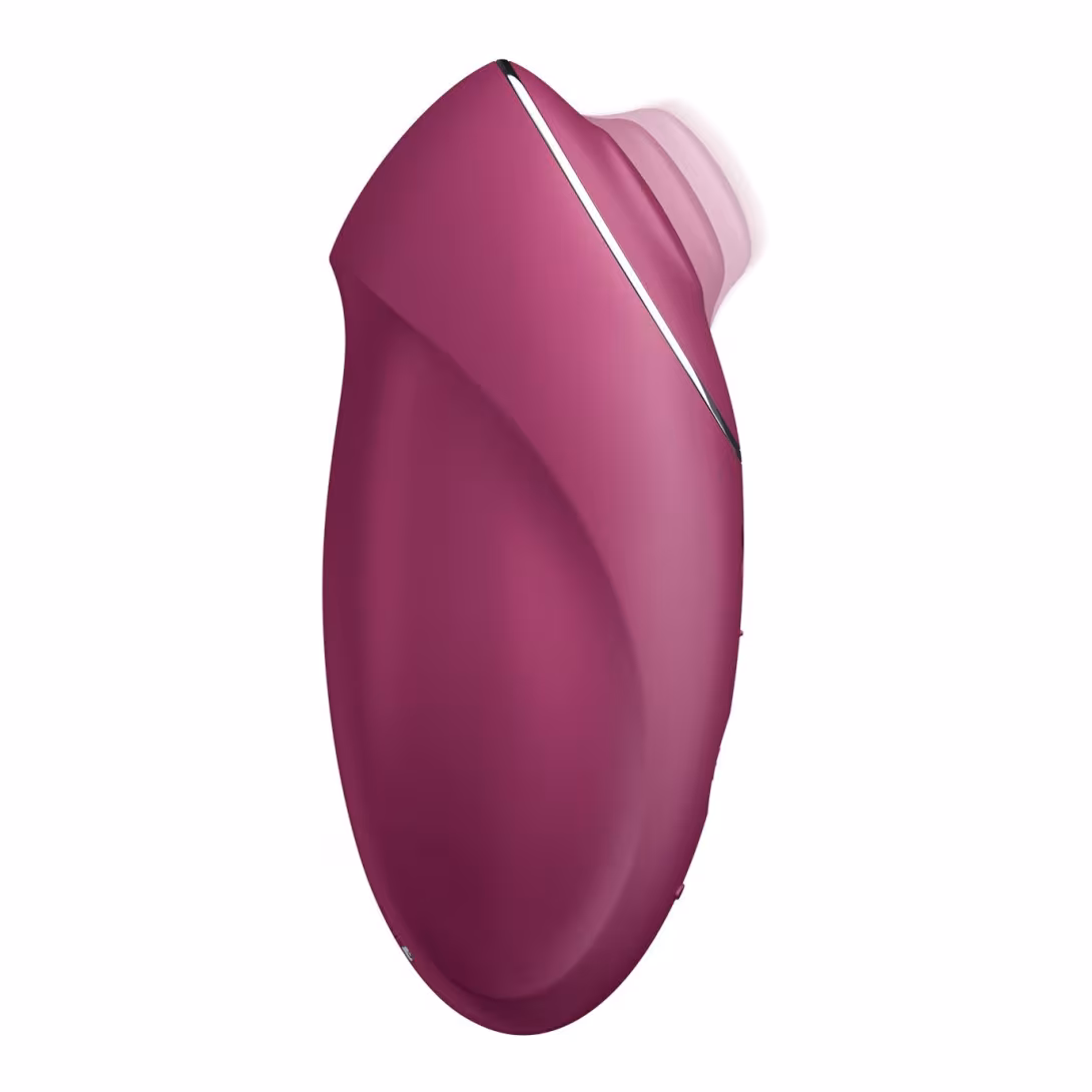 Вібростимулятор-пульсатор Satisfyer Tap & Climax 1 Red, ефект постукування пальцем, 2 мотори — фото 2
