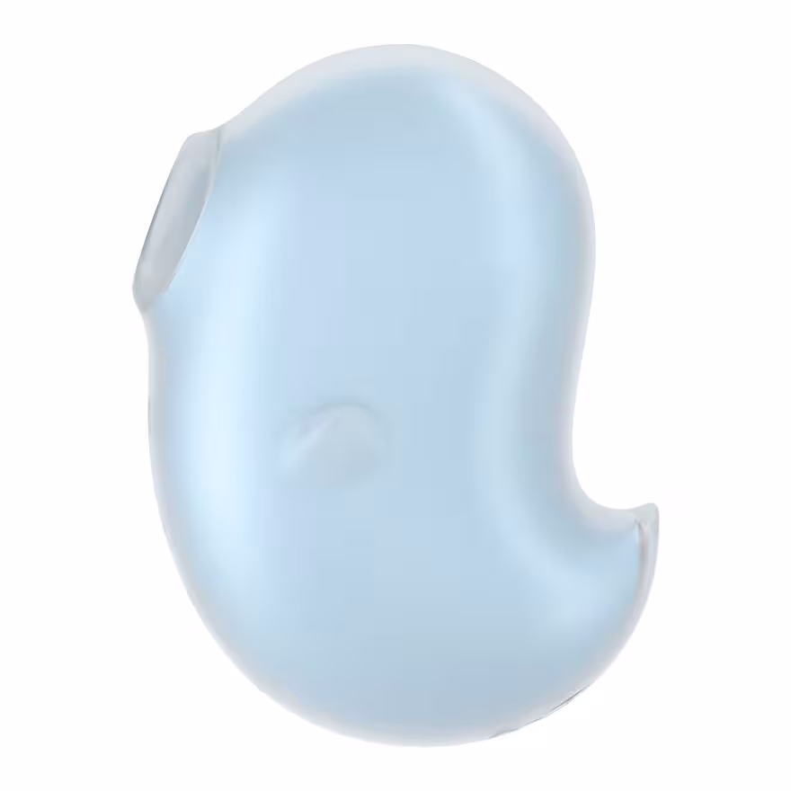 Вакуумний кліторальний стимулятор з вібрацією Satisfyer Cutie Ghost Blue — фото 2